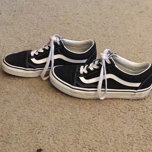 BLACK OLD SCHOOL VANS❤️ 7.0 WOMEN, 5.5 MEN